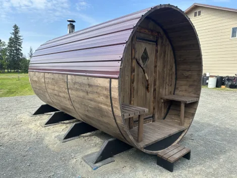 Metal Roof Barrel Sauna 1500x1125