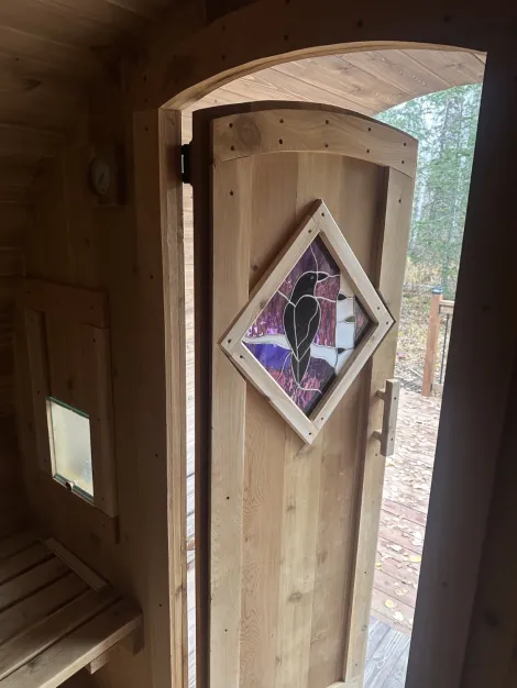 Sauna Door With Staind Glass 1125x1500